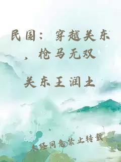 民国：穿越关东，枪马无双