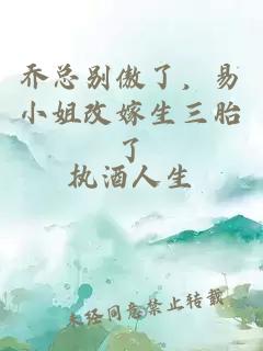 乔总别傲了，易小姐改嫁生三胎了